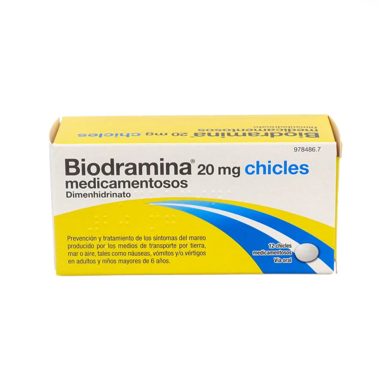 Biodramina 20 mg 12 Chewing Gums