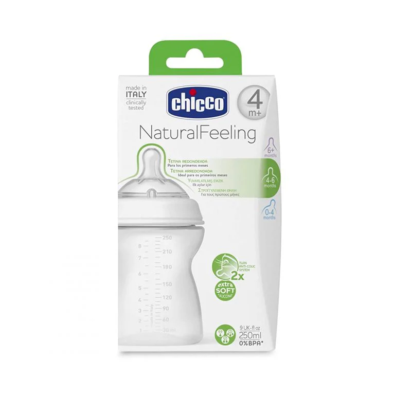 CHICCO NATUREFEELING BOTTLE 4M+