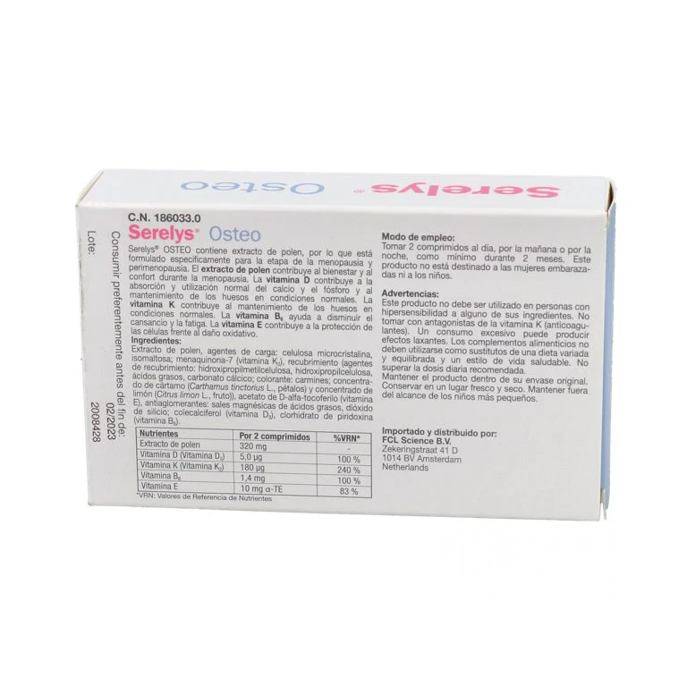 SERELYS OSTEO MENOPAUSE 30 COMP - Image 2